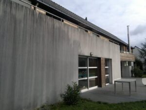 Rénovation façade et bardage bois d'une maison d'architecte au nord de Nantes